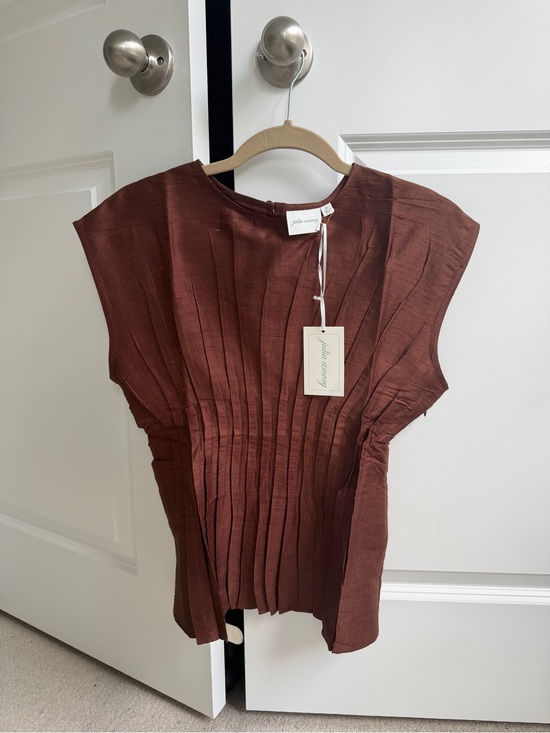 Julia Amory Tops - Julia Amory Silk Ava Top in Coco XS